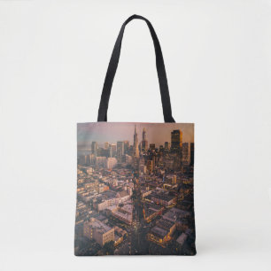 Bolsa Tote Sunset Sobre O Distrito Financeiro De São Francis