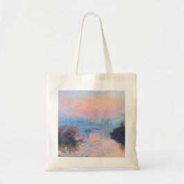 Bolsa Tote Sunset sobre o Seine Claude Monet