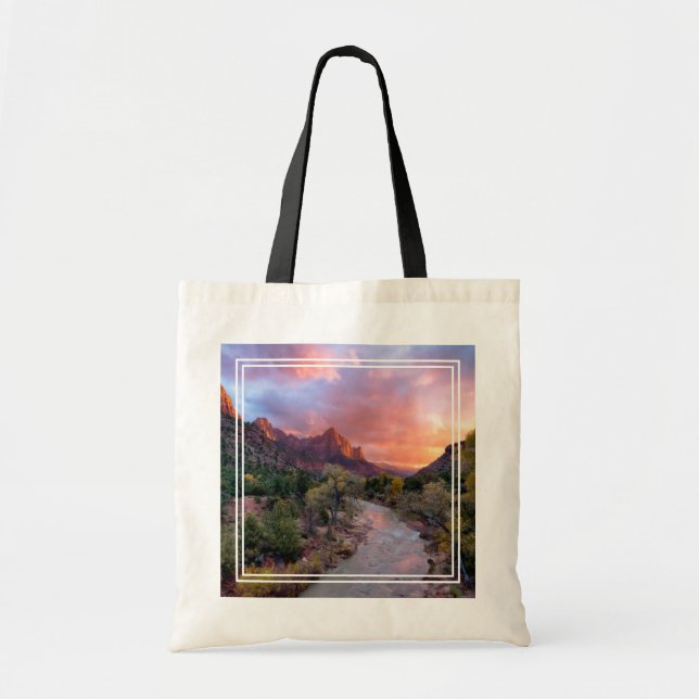 Bolsa Tote Sunset Sobre o vigia (Frente)