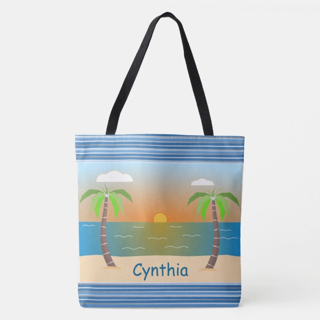 Bolsa Tote Sunset tropical (Frente)