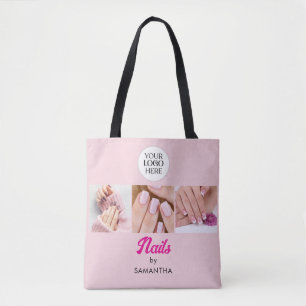 Bolsa Tote Suntuário de Unhas de Fotografia de Roteiro Rosa