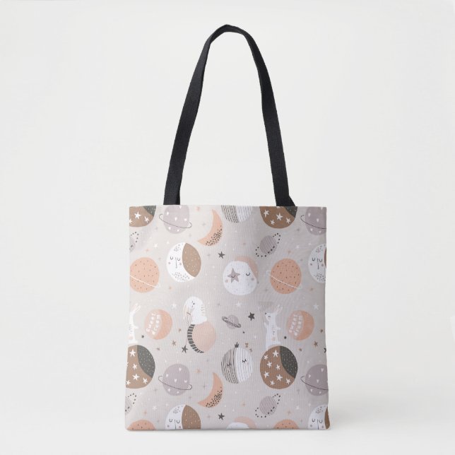 Bolsa Tote Suores Pedaços De Sonho Em Padrão Espacial (Frente)