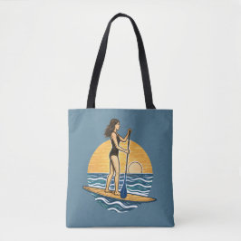 Bolsa Tote SUP Sunset Paddle | Blue Paddleboard Graphic Beach