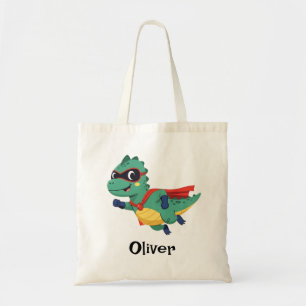 Bolsa Tote Super Dino Hero – T-Rex Voador Fofo com Cape