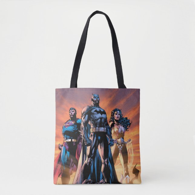 Bolsa Tote Super-homem, Batman e Trindade Maravilha (Frente)