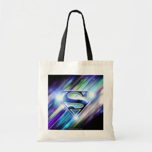 Bolsa Tote Super-Homem Estilizado  Logotipo de Burst Azul Bri