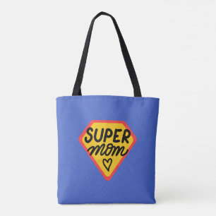 Bolsa Tote Super Mãe Herói Dias de as mães Engraçados Mãe