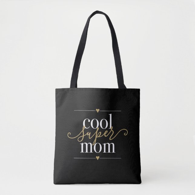 Bolsa Tote Super-Mãe Moderna E Dourada E Elegante (Frente)