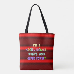 Bolsa Tote Super poder do trabalhador social