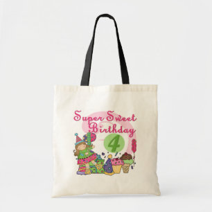 Bolsa Tote Super Sweet 4th Birthday T-shirts e presentes