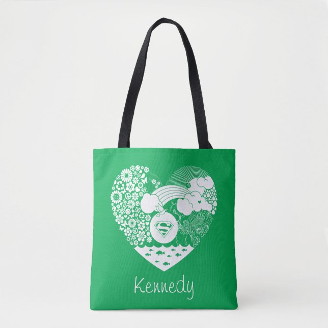Bolsa Tote Supergirl Floral Peace Hearic (Frente)