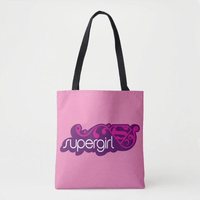Bolsa Tote Supergirl Groovy Name e S-Shield (Frente)