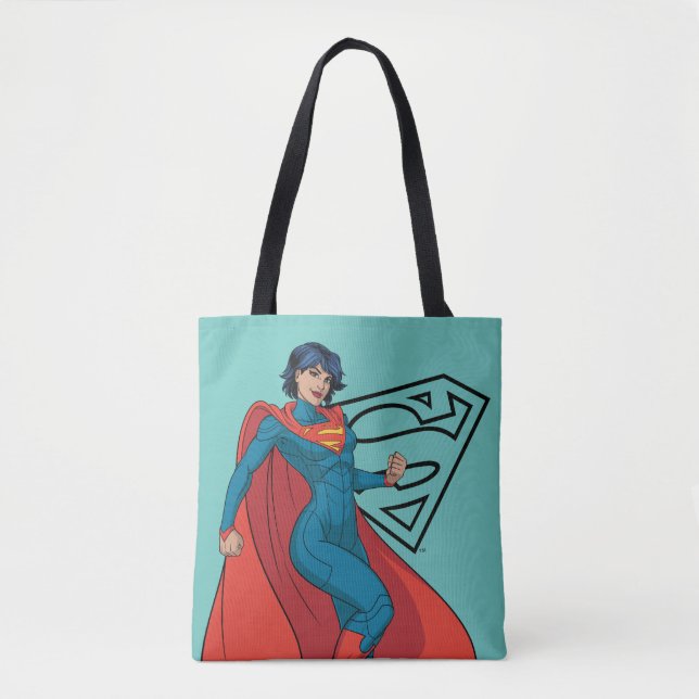 Bolsa Tote Supergirl Hovering in Blue Suit (Frente)