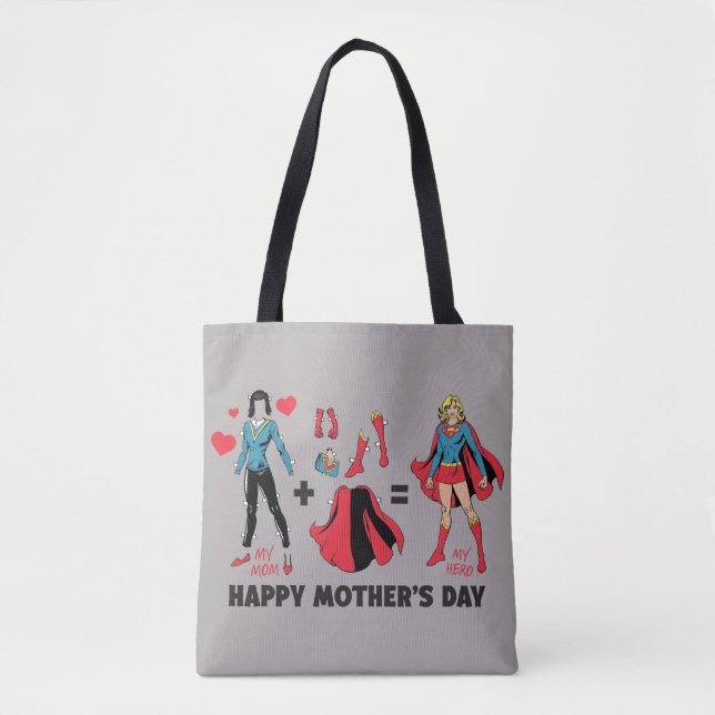 Bolsa Tote Supergirl | My Mom = My Hero (Frente)