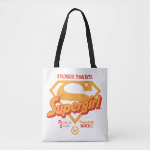 Bolsa Tote Supergirl Stronger Thever Retro Graphic
