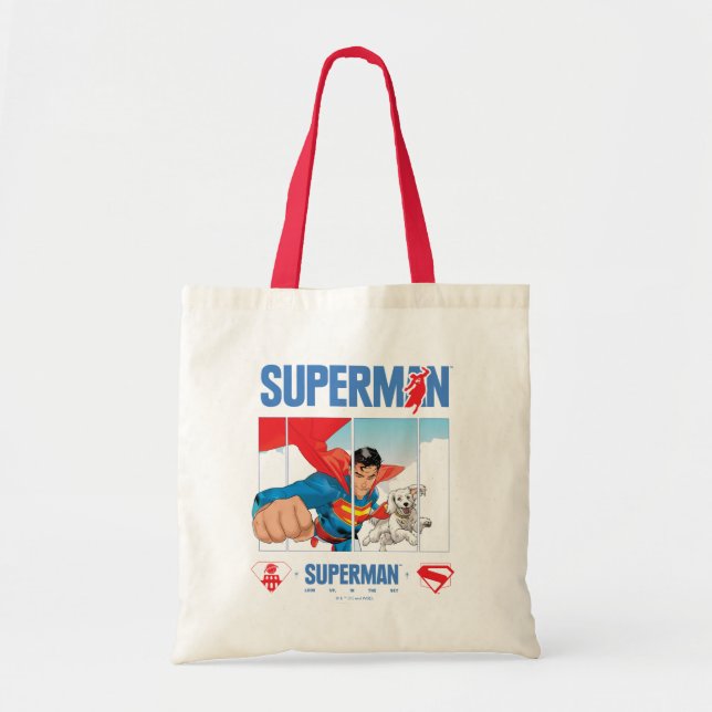 Bolsa Tote Superman e Krypto Tomar Voo (Frente)