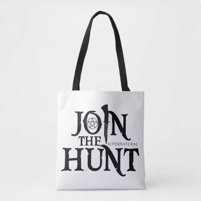 Bolsa Tote Supernatural "Junte-se à Caça" (Frente)