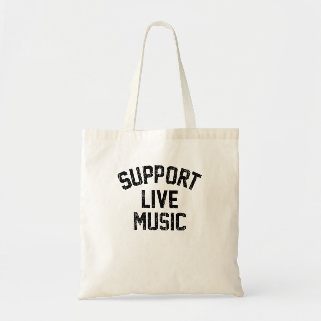 Bolsa Tote Suporte ao Live Music Local Banda Music Concert (Frente)