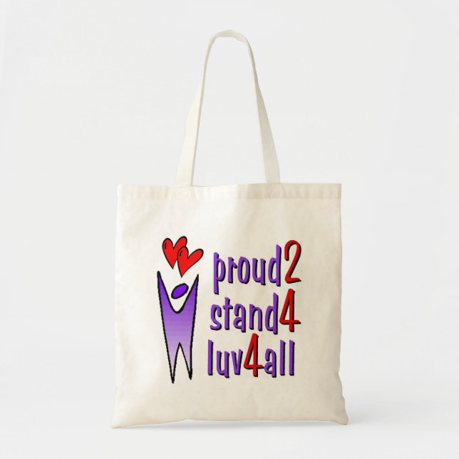 Bolsa Tote Suporte para a sacola do amor (Frente)