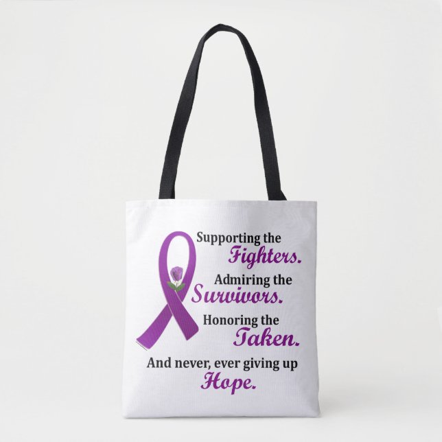 Bolsa Tote Support Admire Honor 2 Pancreatic Cancer Alzheimer (Frente)