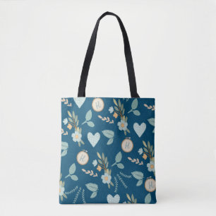 Bolsa Tote Suprimentos de tricô Monogramas bordados
