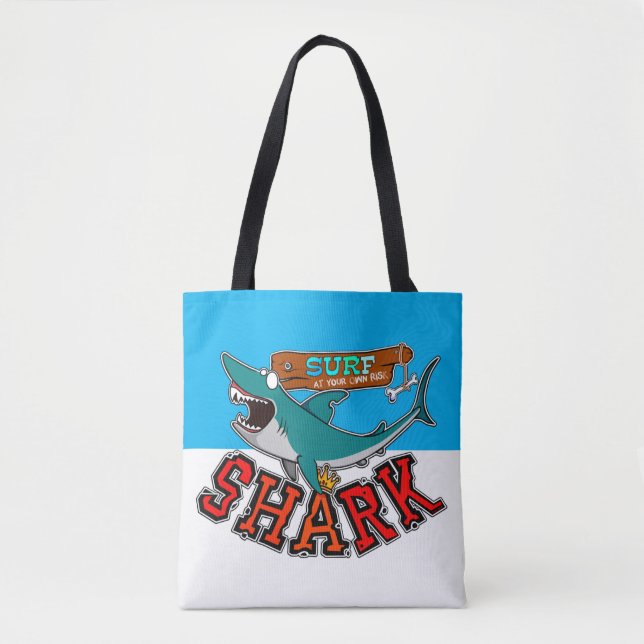 Bolsa Tote Surf with shark (Frente)