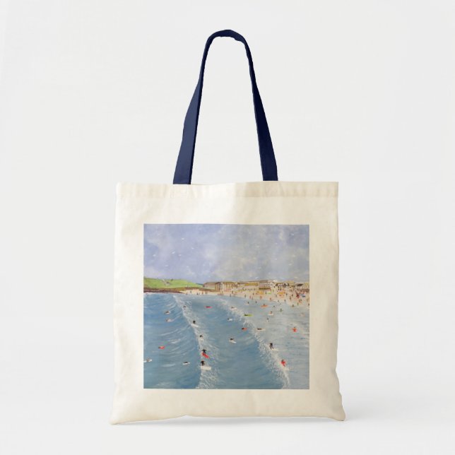 Bolsa Tote Surfar em Porthmeor (Frente)
