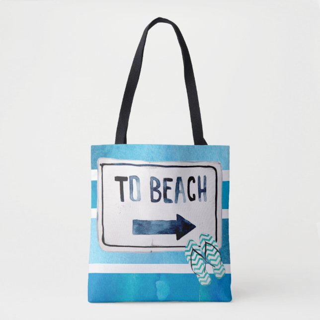 Bolsa Tote Surfboard de aquarela da Reunião da Família de Pra (Frente)