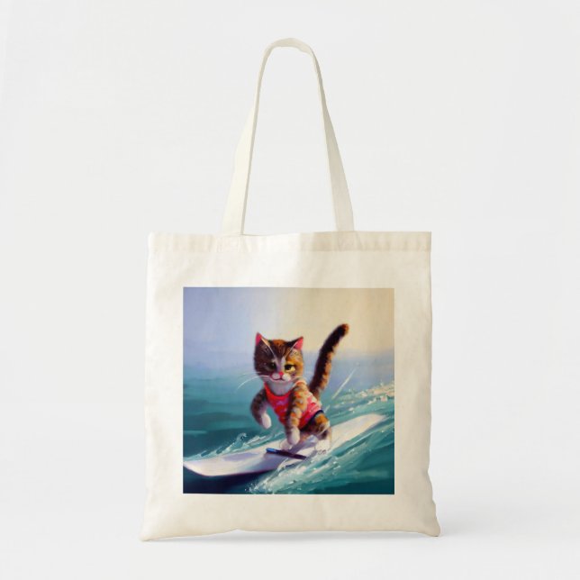 Bolsa Tote Surfe de Gato (Frente)
