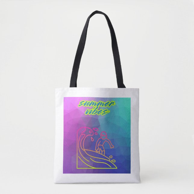 Bolsa Tote Surfe no verão vibes (Frente)