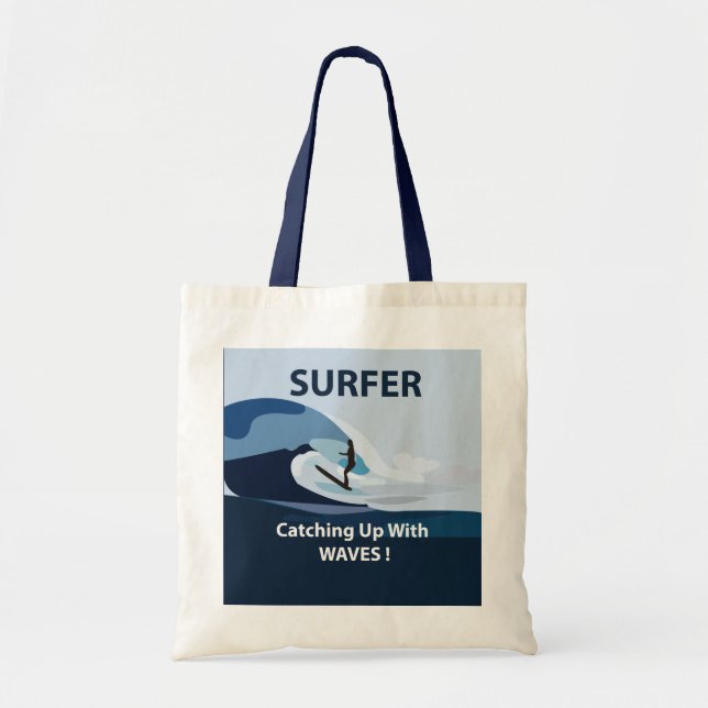 Bolsa Tote Surfer Beach Surfing (Frente)