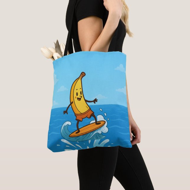 Bolsa Tote Surfer de Banana (Close Up)