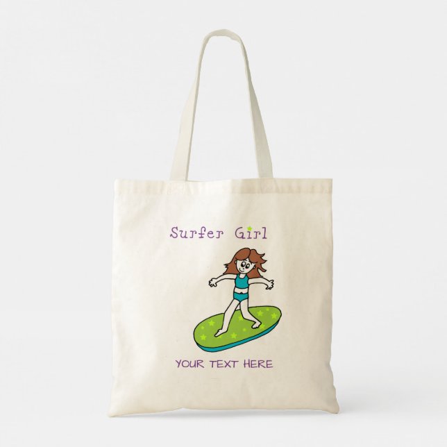 Bolsa Tote Surfer Girl Tote Bag (Verso)