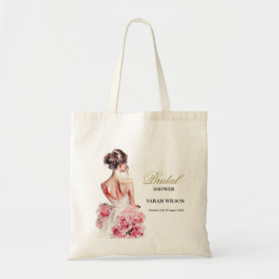 Bolsa Tote Surpreendente Chá de Noiva com Vestido de Noiva De