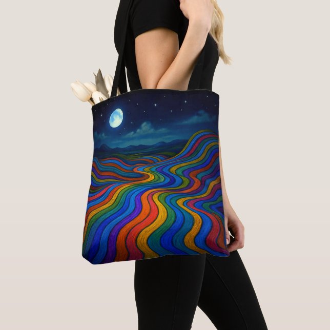 Bolsa Tote Surreal Dreamscape Luz-Luz-Arco-íris (Close Up)