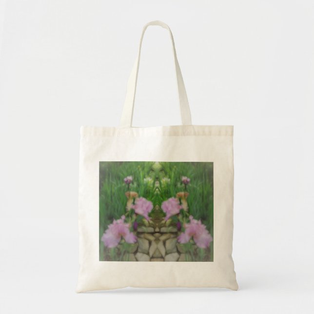 Bolsa Tote Surreal Fantasy Iris Floral Path (Frente)