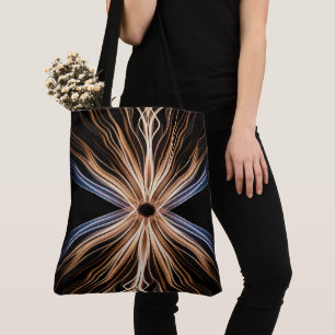Bolsa Tote Surto Simétrico de Luz no Preto