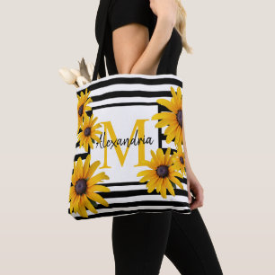 Bolsa Tote Susan Monograma, de olhos pretos, de cor amarela,