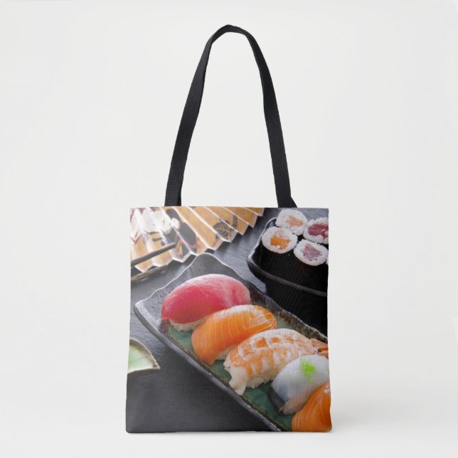 Bolsa Tote Sushi e rolos (Frente)