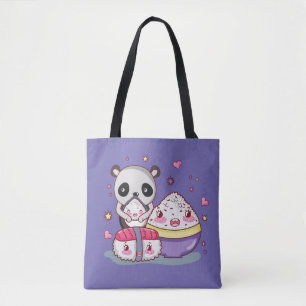 Bolsa Tote Sushi Encontre Rolls Kawaii Sushi