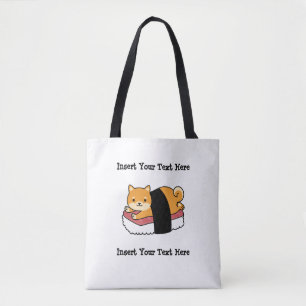 Bolsa Tote Sushi Shiba Inu - Cachorro Bonito Comida Japonesa