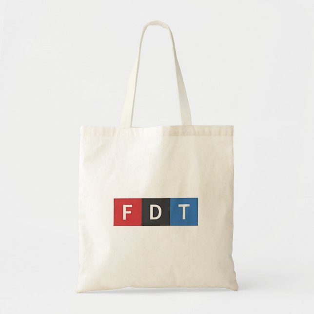 Bolsa Tote Sutil Anti-Trump FDT Anti-Maga Democratas (Frente)