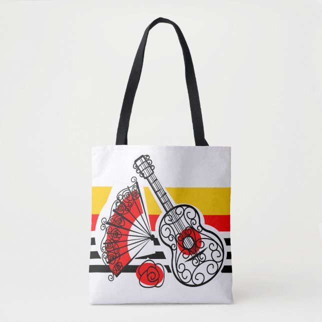 Bolsa Tote Suvenirs Clássicas Stripe de trás (Frente)