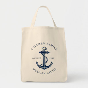 Bolsa Tote Swag de Cruzeiro da Família de Âncoras Marítimas P