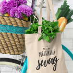 Bolsa Tote Swag Sustentável Funny Legal e Ecológica<br><div class="desc">"Um cheio de saco de pancada sustentável" Prepare-se para fazer uma declaração com o nosso saco de tote eco-amigável - 'Um Cheio de Saco de Swag Sustentável.' Esta na moda e bolsa fantástica não é apenas moda para frente, mas também ambientalmente consciente. Assuma uma vida sustentável e mostre seu talento...</div>