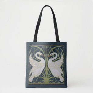 Bolsa Tote Swan Art Nouveau Dois Swans
