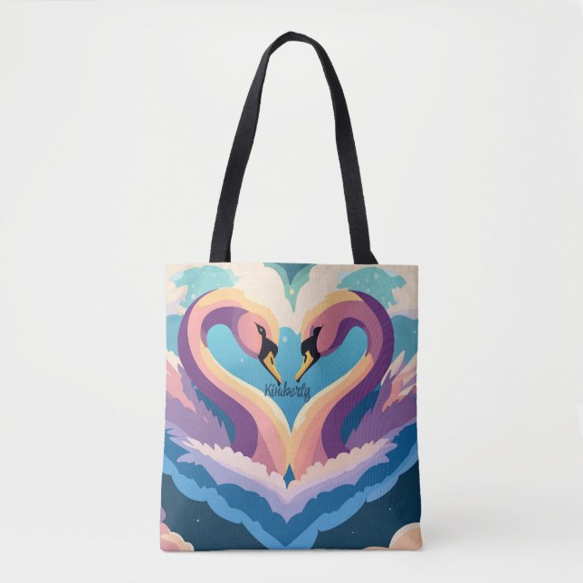 Bolsa Tote Swans In Love (Frente)