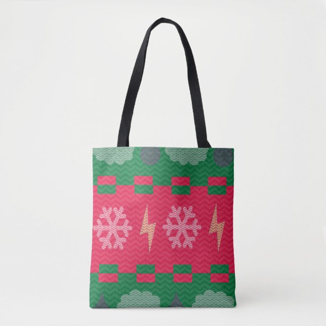 Bolsa Tote  Sweater Weather Christmas Humor Fun (Frente)