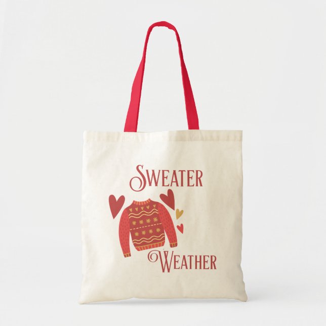 Bolsa Tote Sweater Weather // Cute Seasonal Fall (Frente)