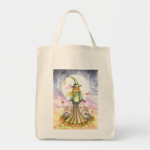 Bolsa Tote Sweet Autumn Witch Cat por Molly Harris